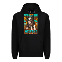 Black western pig garden Premium Hoodie - LillyAllenDesigns