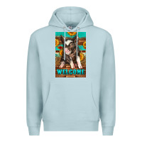 Blue Mist western pig garden Premium Hoodie - LillyAllenDesigns