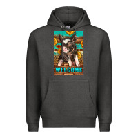 Charcoal Heather western pig garden Premium Hoodie - LillyAllenDesigns