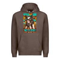 Coffee western pig garden Premium Hoodie - LillyAllenDesigns