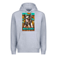 Heather Grey western pig garden Premium Hoodie - LillyAllenDesigns