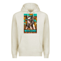Oatmeal Heather western pig garden Premium Hoodie - LillyAllenDesigns
