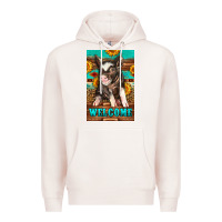 Pale Pink western pig garden Premium Hoodie - LillyAllenDesigns