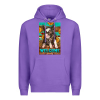 Purple western pig garden Premium Hoodie - LillyAllenDesigns