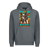 Rock western pig garden Premium Hoodie - LillyAllenDesigns
