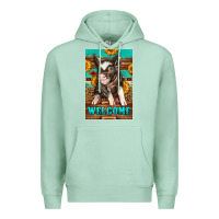 Seafoam western pig garden Premium Hoodie - LillyAllenDesigns