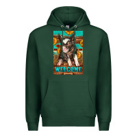Sports Green western pig garden Premium Hoodie - LillyAllenDesigns
