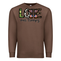 Chestnut love our troops Premium Sweatshirt - CowhideDigitalArt
