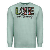 Seafoam love our troops Premium Sweatshirt - CowhideDigitalArt