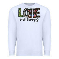 White love our troops Premium Sweatshirt - CowhideDigitalArt