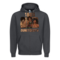 Smoke 1865 juneteenth melanin with afro Zipper Hoodie - texasbilliewilder