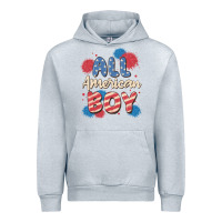 Heather Grey all american boy Urban Hoodie - MaliasSmallBusiness