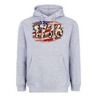 Heather Grey 4th of July 1776 Heavyweight Hoodie - Neo Western