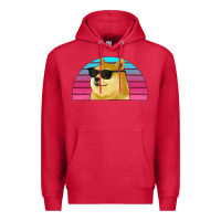 Cardinal doge coin bitcoin hodl retro sunset Premium Hoodie - Jasminsmagicworld