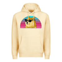 Pina Colada doge coin bitcoin hodl retro sunset Premium Hoodie - Jasminsmagicworld