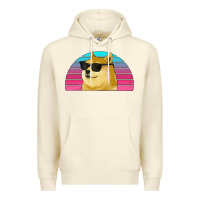 Sandshell doge coin bitcoin hodl retro sunset Premium Hoodie - Jasminsmagicworld