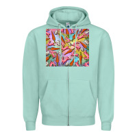 Seafoam Easter bunny carrot and quail egg Zipper Hoodie - RanaPortraitStore