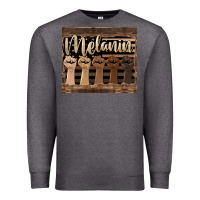 Charcoal Heather melanin American flag Premium Sweatshirt - HRA Design Shop
