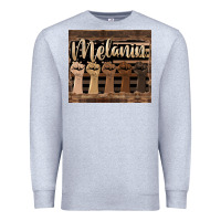 Heather Grey melanin American flag Premium Sweatshirt - HRA Design Shop