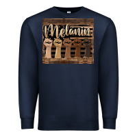Navy melanin American flag Premium Sweatshirt - HRA Design Shop