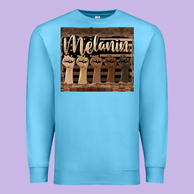 Melanin American Flag Premium Sweatshirt Designed By Hra Design Shop