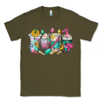 Army Green hairstylist coffee cups Classic Tee - texasbilliewilder