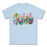 Dusty Blue hairstylist coffee cups Classic Tee - texasbilliewilder