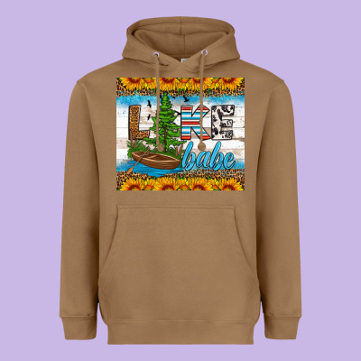Lake Babe Tumbler Heavyweight Hoodie Designed By Hra Design Shop