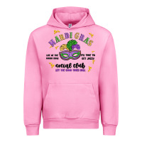 Fuchsia Pink mardi gras social club Urban Hoodie - MaliasSmallBusiness