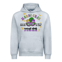 Heather Grey mardi gras social club Urban Hoodie - MaliasSmallBusiness