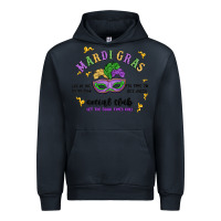 Navy mardi gras social club Urban Hoodie - MaliasSmallBusiness