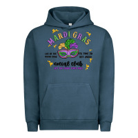 Pigment Midnight Navy mardi gras social club Urban Hoodie - MaliasSmallBusiness