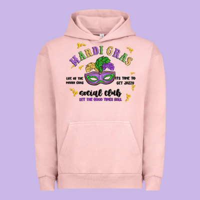 Mardi Gras Social Club Urban Hoodie Designed By Maliassmallbusiness