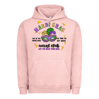 Pigment Salmon mardi gras social club Urban Hoodie - MaliasSmallBusiness
