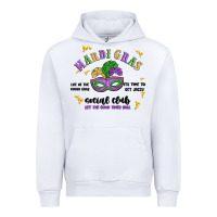 White mardi gras social club Urban Hoodie - MaliasSmallBusiness