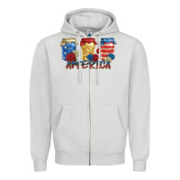 Dove Grey america mason jar Zipper Hoodie - Zillion Design Studio