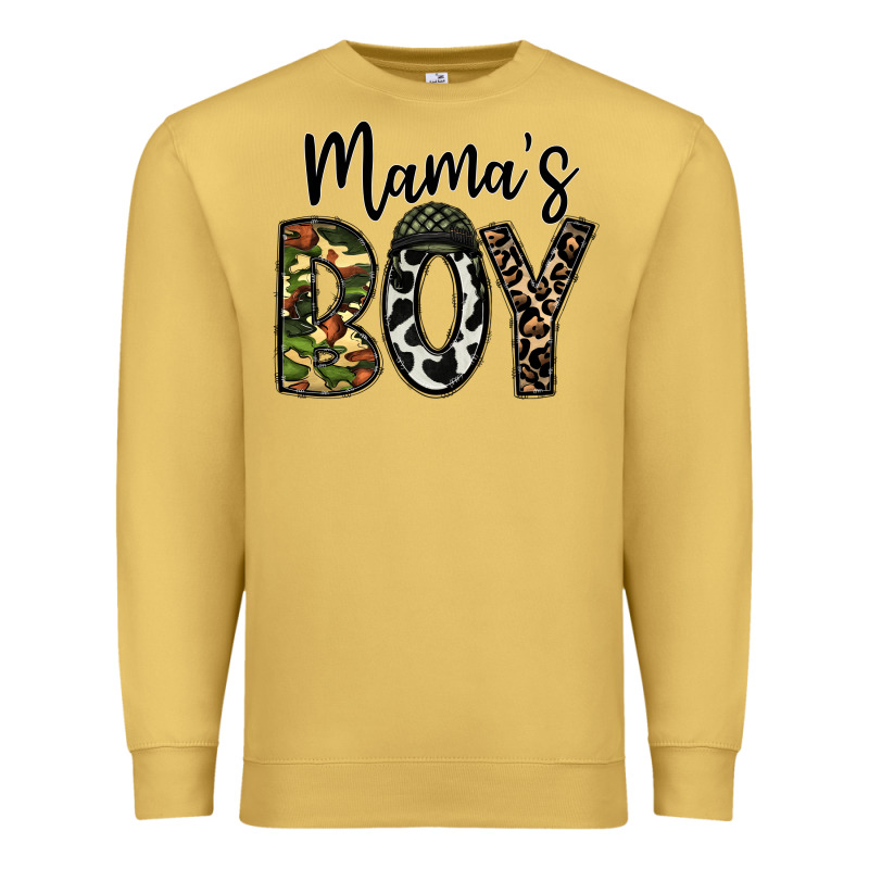 Mama's Boy Premium Sweatshirt by CowhideDigitalArt | Teevron