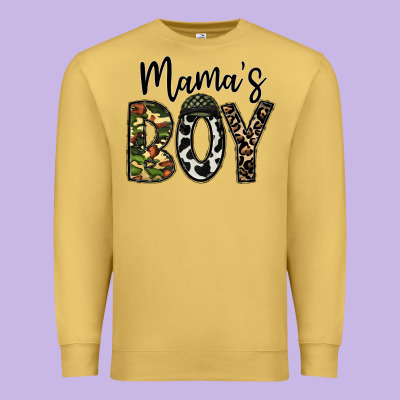 Mama's Boy Premium Sweatshirt Designed By Cowhidedigitalart