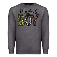 Charcoal Heather mama's boy Premium Sweatshirt - CowhideDigitalArt