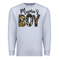 Heather Grey mama's boy Premium Sweatshirt - CowhideDigitalArt