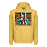 Antique Gold Western Cute Pig Premium Hoodie - LillyAllenDesigns