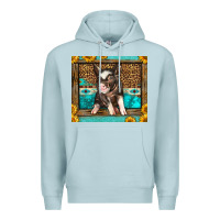 Blue Mist Western Cute Pig Premium Hoodie - LillyAllenDesigns