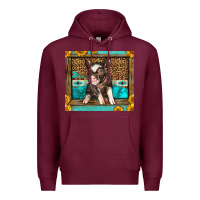 Burgundy Western Cute Pig Premium Hoodie - LillyAllenDesigns