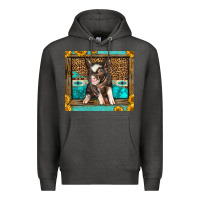 Charcoal Heather Western Cute Pig Premium Hoodie - LillyAllenDesigns