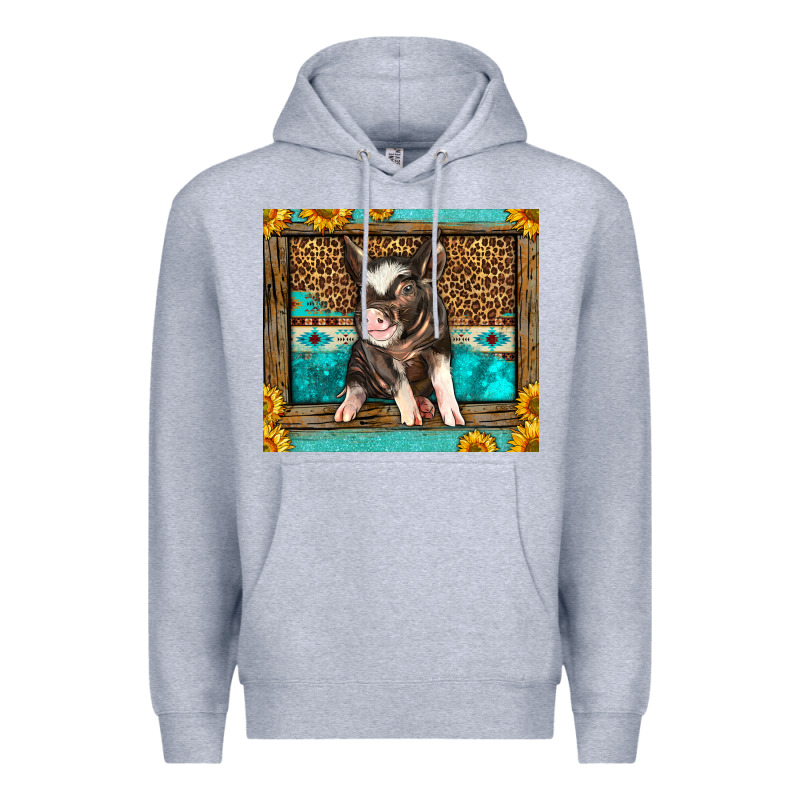 Western Cute Pig Premium Hoodie by LillyAllenDesigns | Teevron