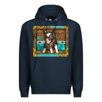 Navy Western Cute Pig Premium Hoodie - LillyAllenDesigns