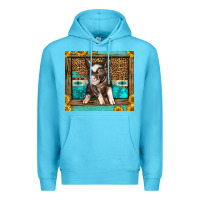 Ocean Blue Western Cute Pig Premium Hoodie - LillyAllenDesigns