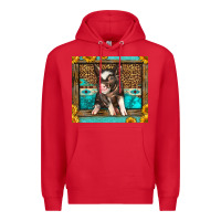 Red Western Cute Pig Premium Hoodie - LillyAllenDesigns