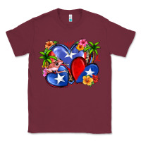Burgundy puerto rico hearts Classic Tee - Zillion Design Studio