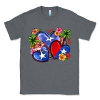 Charcoal Heather puerto rico hearts Classic Tee - Zillion Design Studio